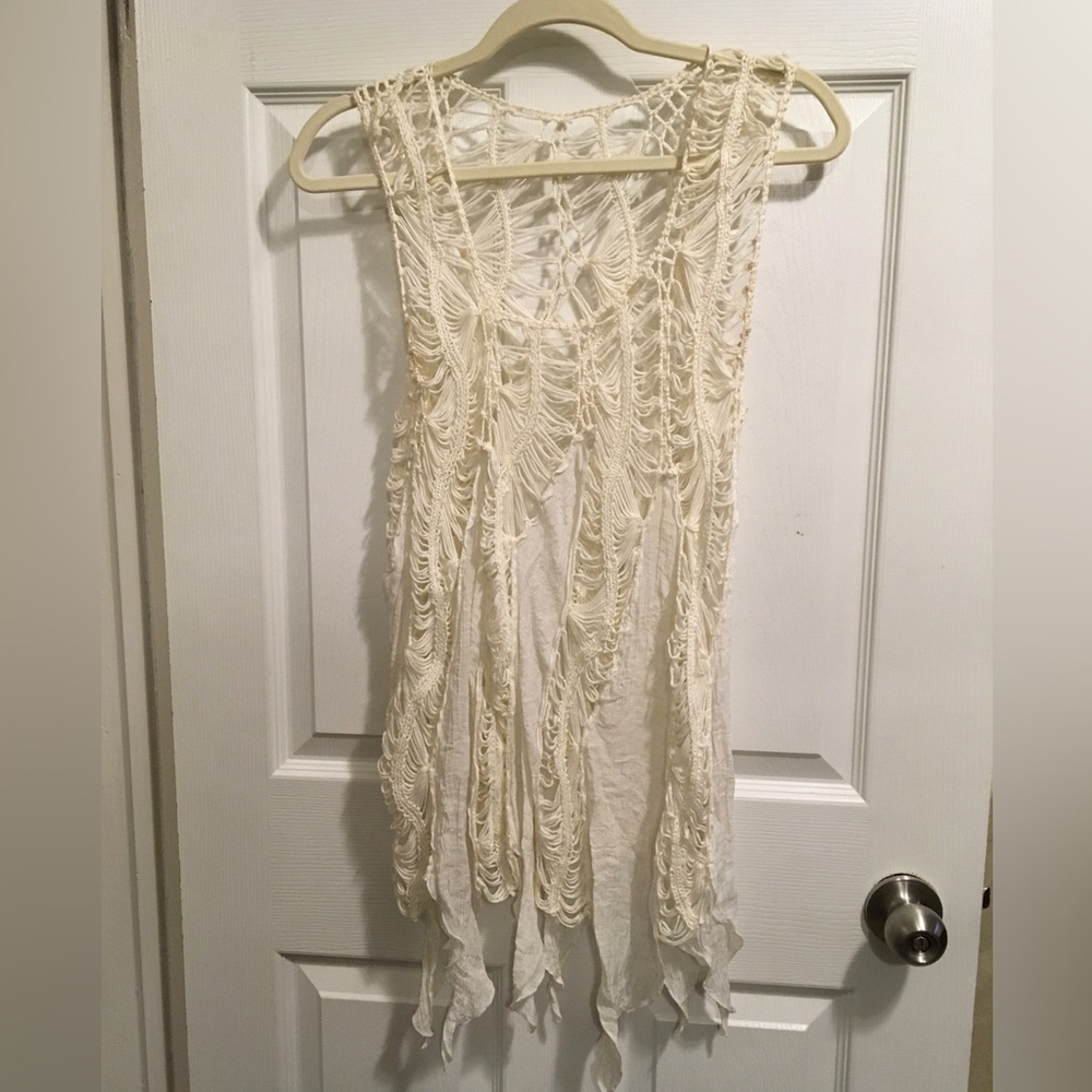 EUC Crocheted Top. OS
